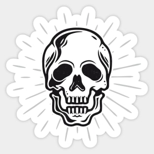 Skull Retro Tattoo Art Style Sticker